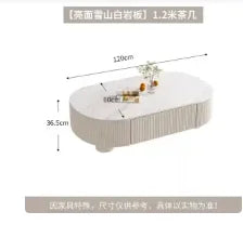 Table basse bois moderne apparence ovale - 120cm 60cm 1