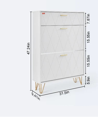 Meuble à chaussure avec tiroirs rabattables autoportants pour sabots et talons - C Meuble à chaussure