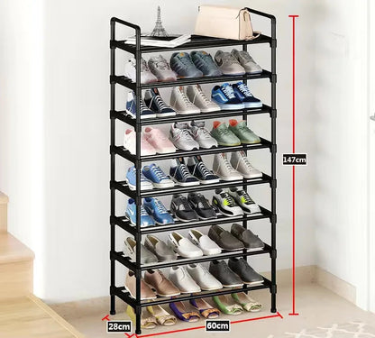 Meuble à chaussure métal multi étagère - 8L Large