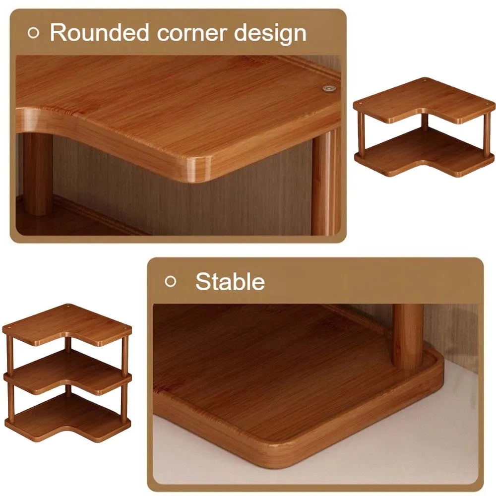 Étagère café d'angle moderne en bois -