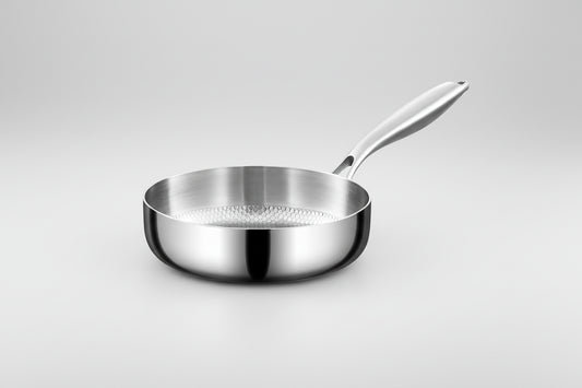 Wok poêle en inox solide -