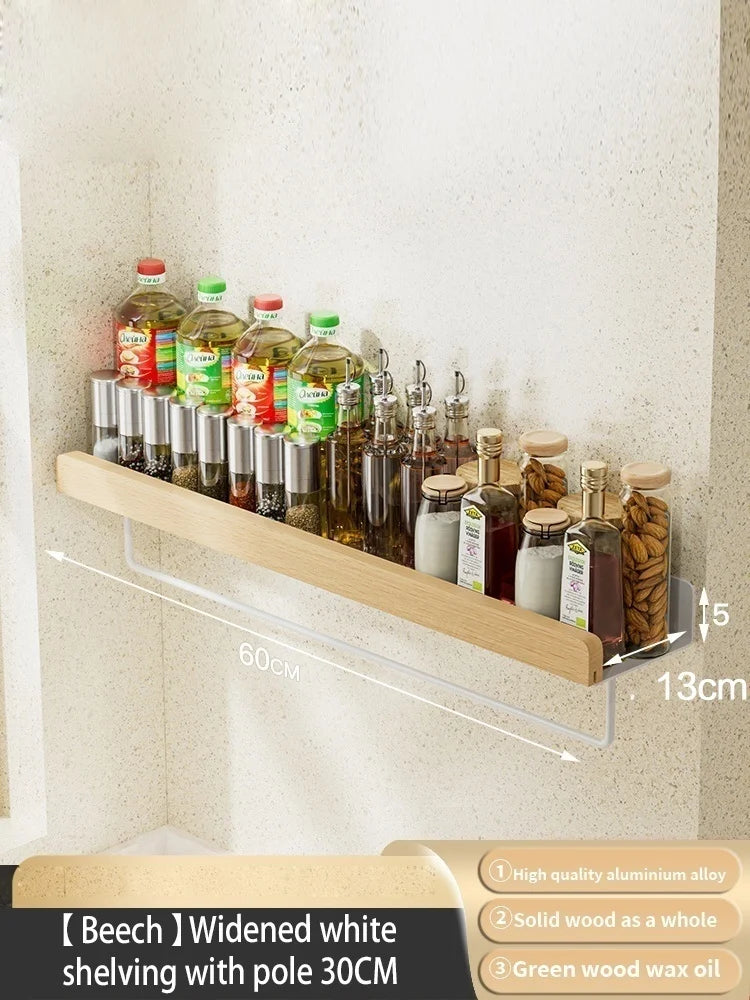 étagère murale bois massif - vendu à l'unité - Bois blanc 60cm pole