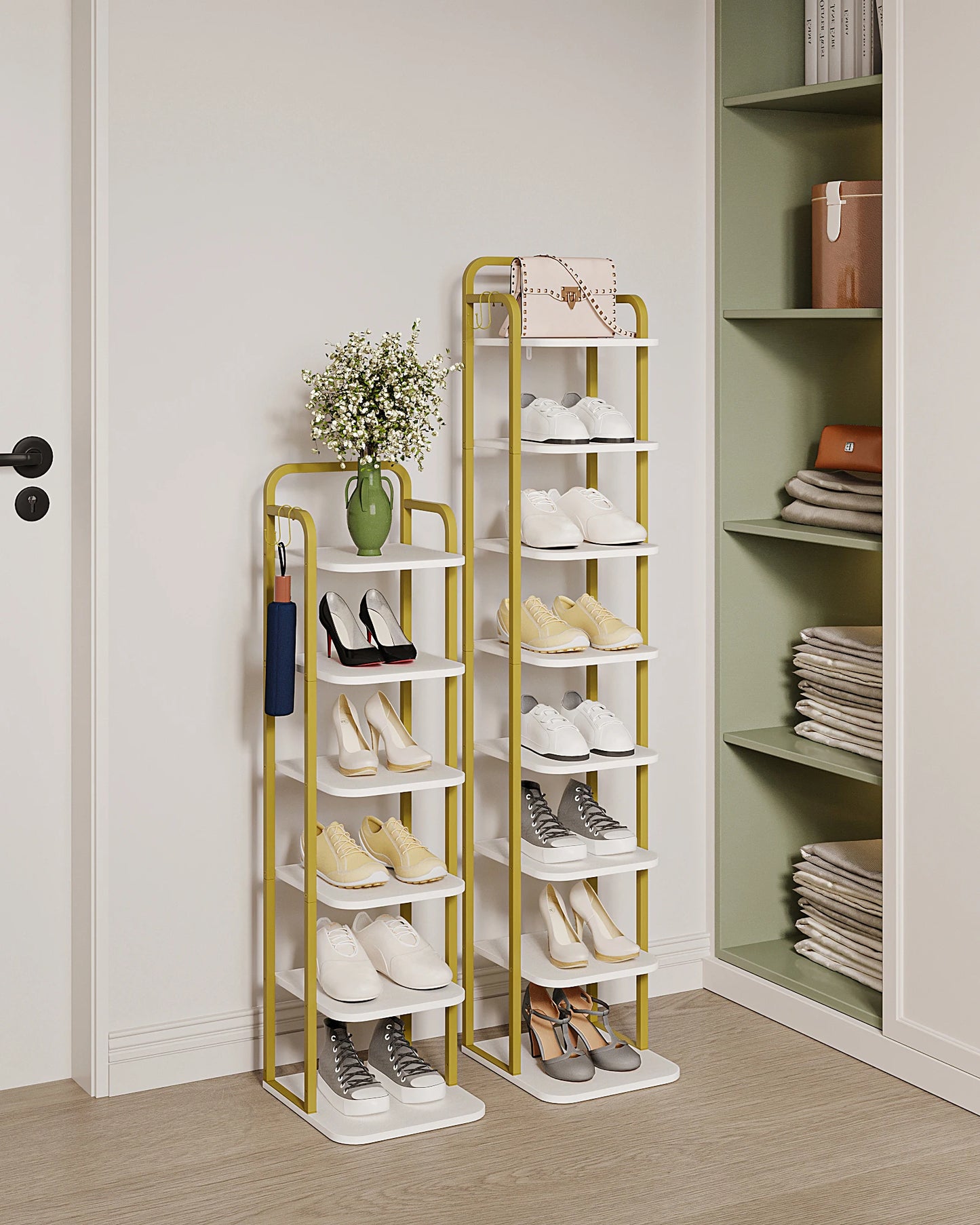 Étagère chaussures verticale tendance -