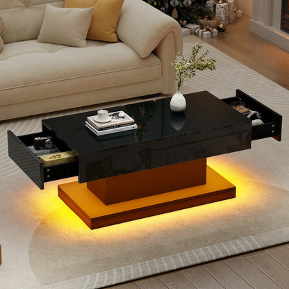 Table basse noire design moderne -