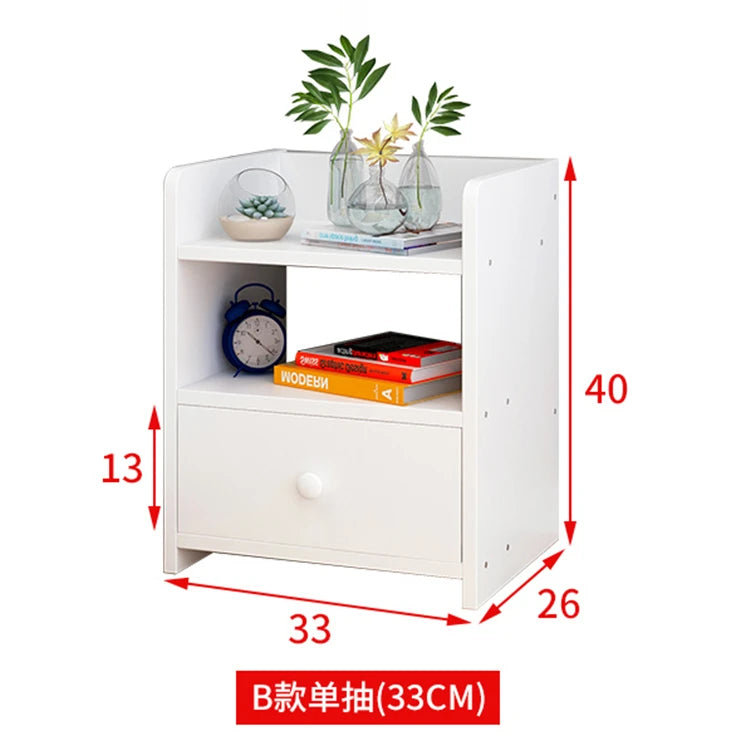 Table de nuit bibliothèque en bois -