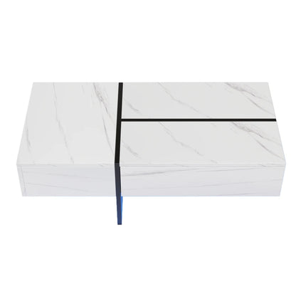 Table basse marbre rectangulaire imitations 100*50*34.5cm -