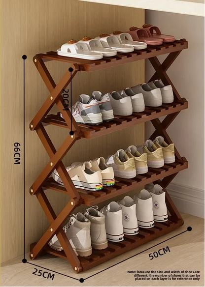 Meuble à chaussure palette artisanale - 4C-50cm-Marron