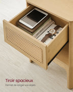 Table de nuit bois foncé - 1 pièce -