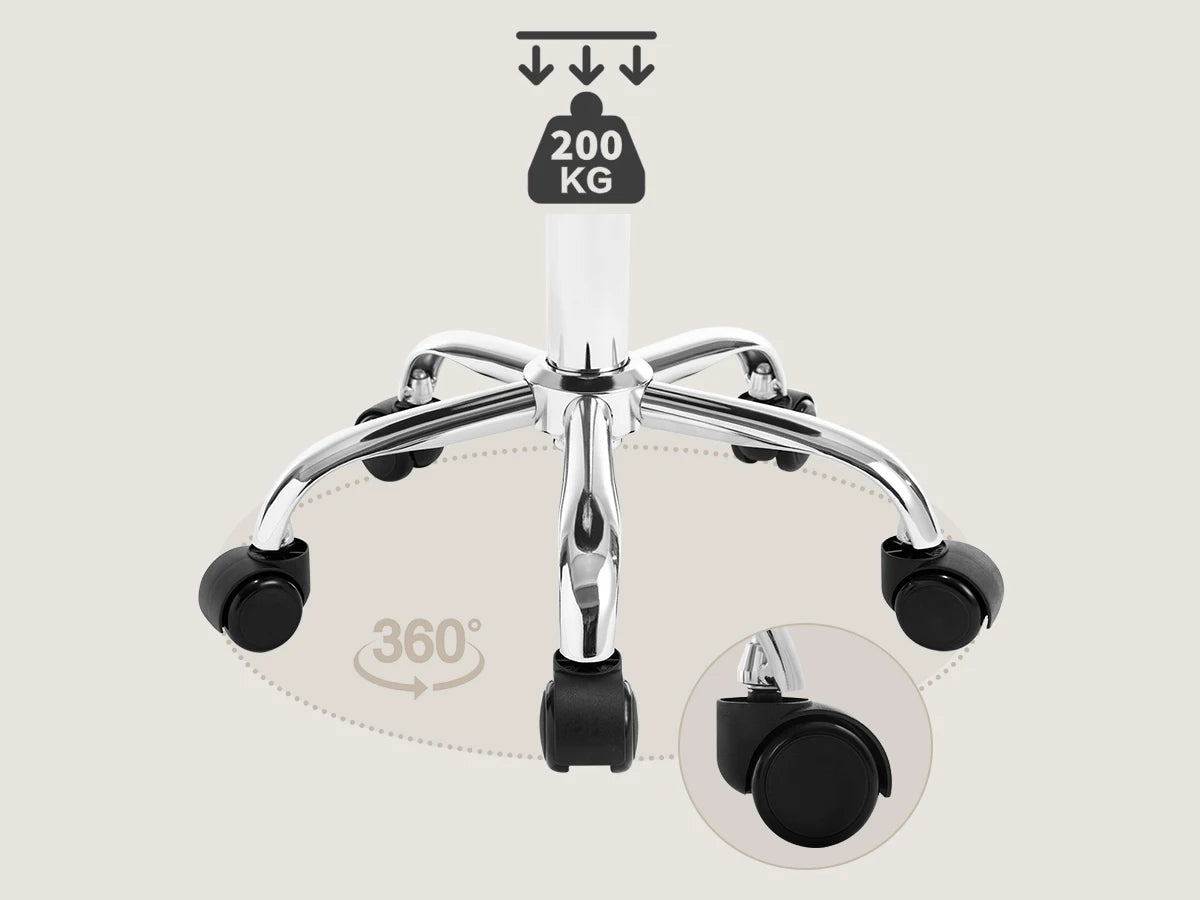 Chaise de bureau sans accoudoirs avec roulette -