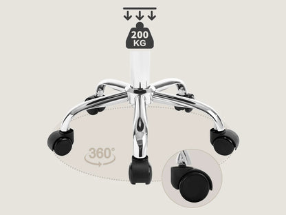 Chaise de bureau sans accoudoirs avec roulette -