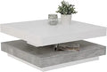 Table basse dérive du bois design carré 67 X 67 X 35 Cm - Blanc Table basse