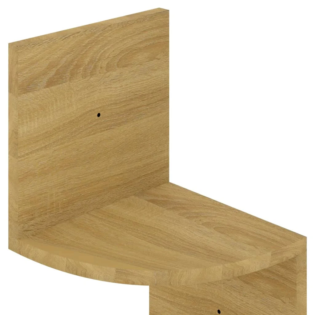 étagère murale d'angle 19x19x123 cm -