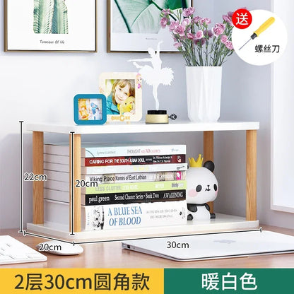 étagère bureau d'angle en bois de qualité - 2 couches 30cm A