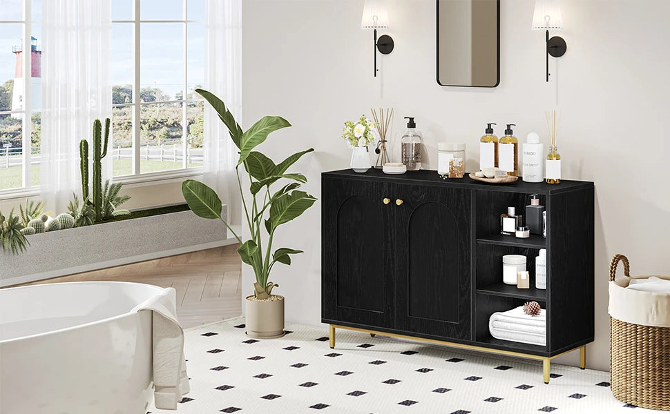 Meuble de rangement pas cher disponible en noir et blanc -