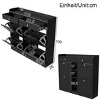 Meuble à chaussure blanc avec 4 portes pliantes -