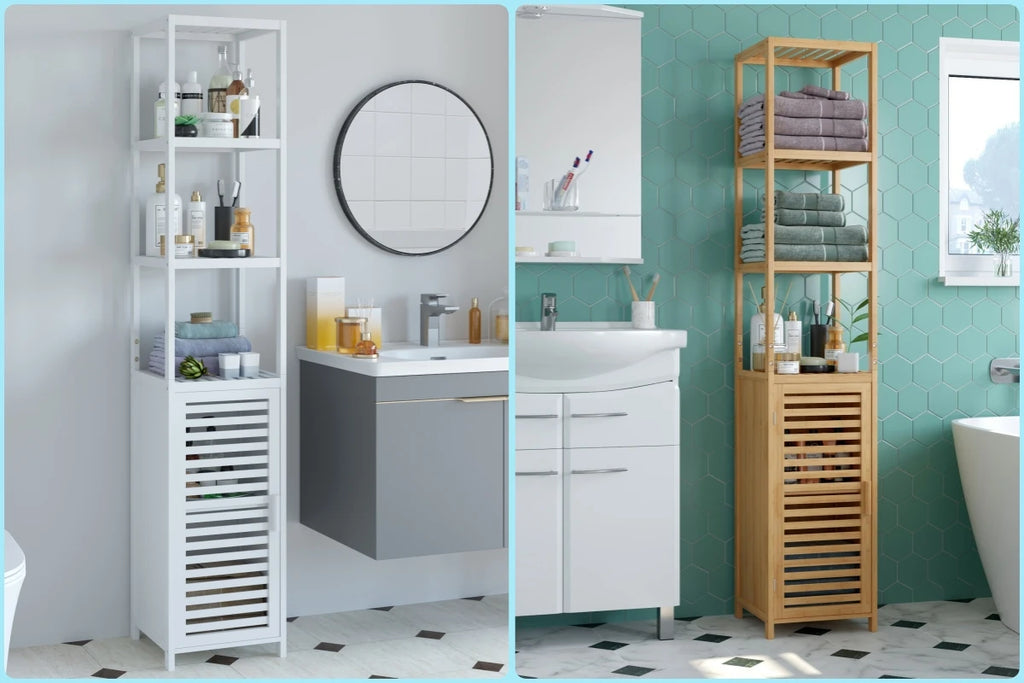 Meuble salle de bain colonne bois 169cm -