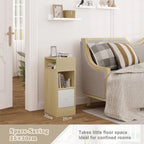 Table de chevet étroite 2 pcs pour chambre moderne -