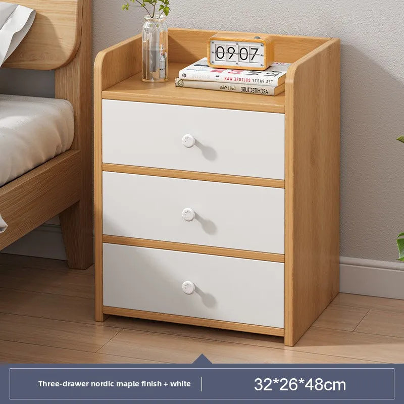 Table de nuit compacte avec 3 tiroirs moderne - B - 3L