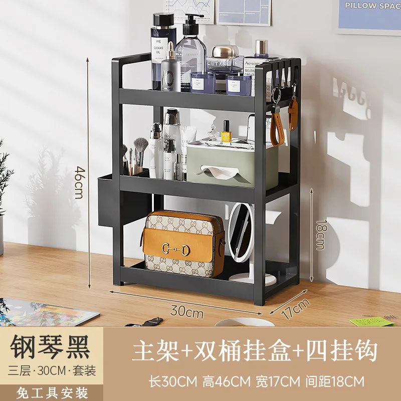 étagère bureau pour fourniture - 3Tier Noir 30cmB