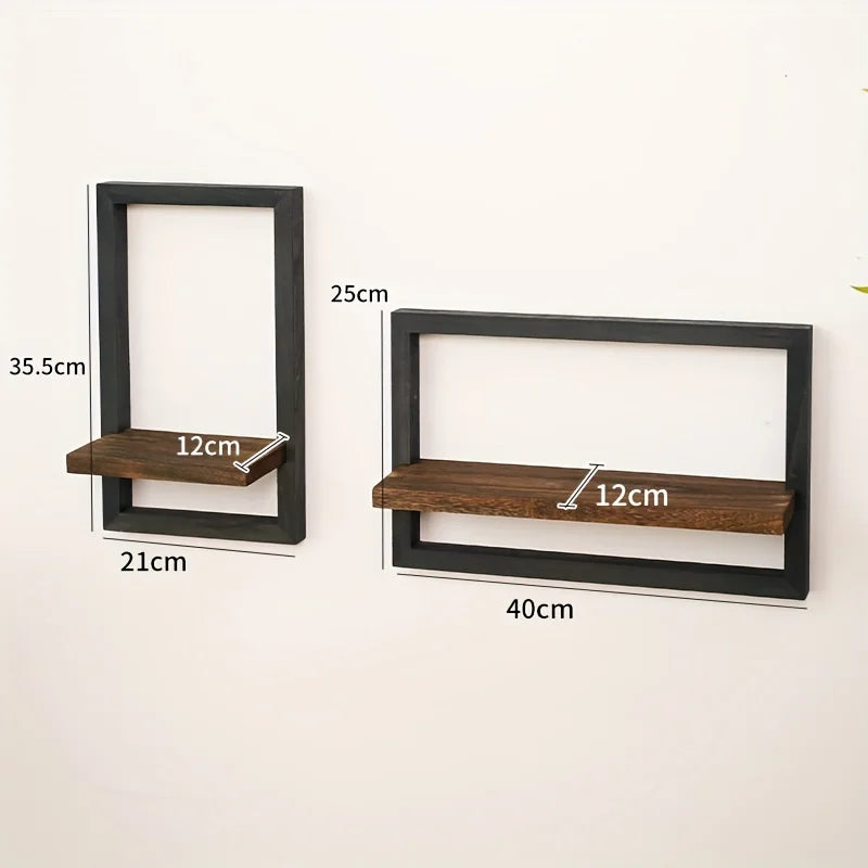 Meuble étagère cube mural style portrait -