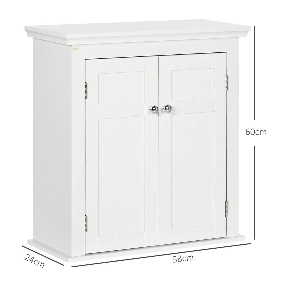 Petit meuble de rangement chambre de couleur blanche 58x24x60 cm -