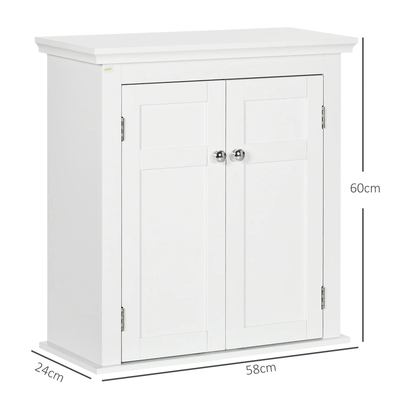 Petit meuble de rangement chambre de couleur blanche 58x24x60 cm -