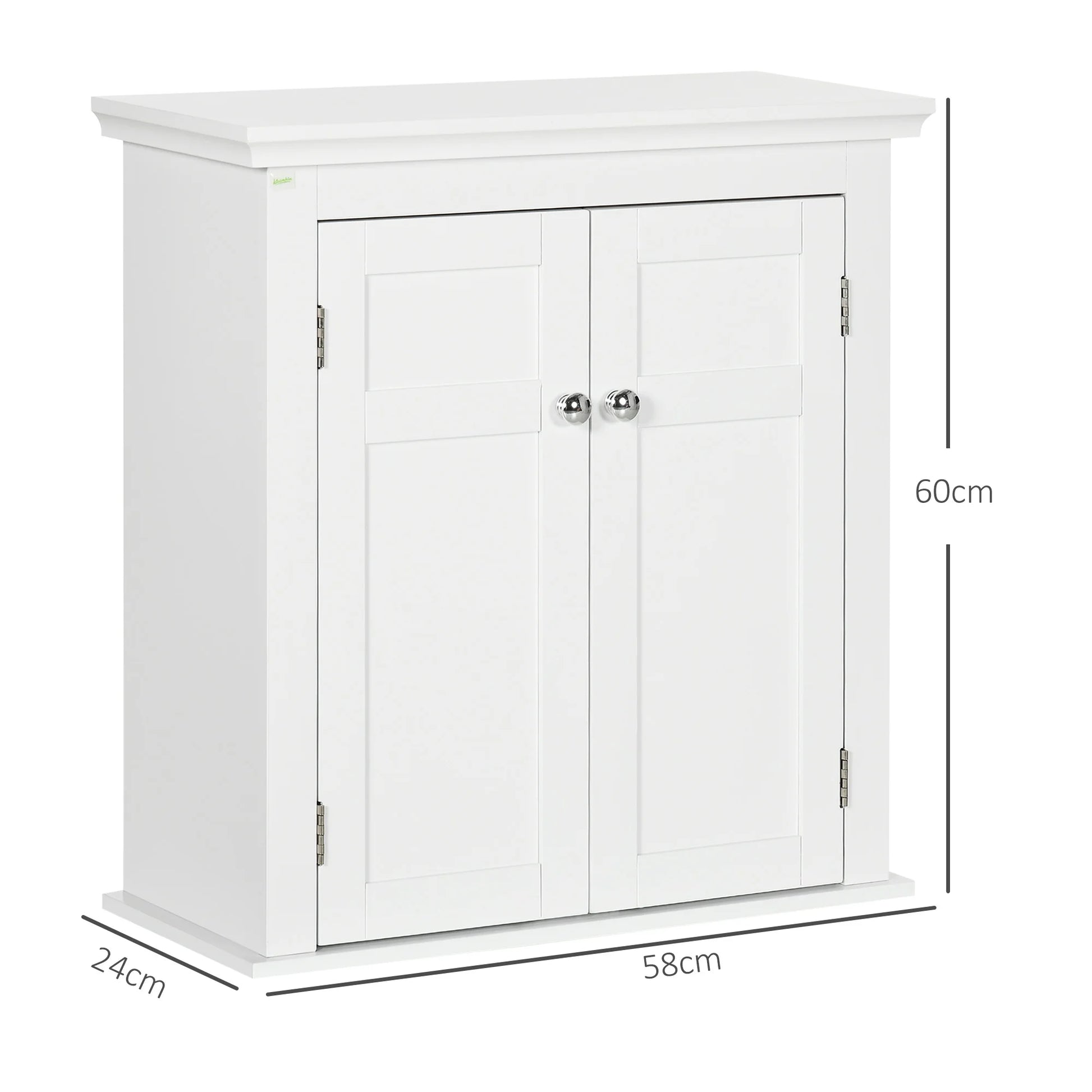 Petit meuble de rangement chambre de couleur blanche 58x24x60 cm -