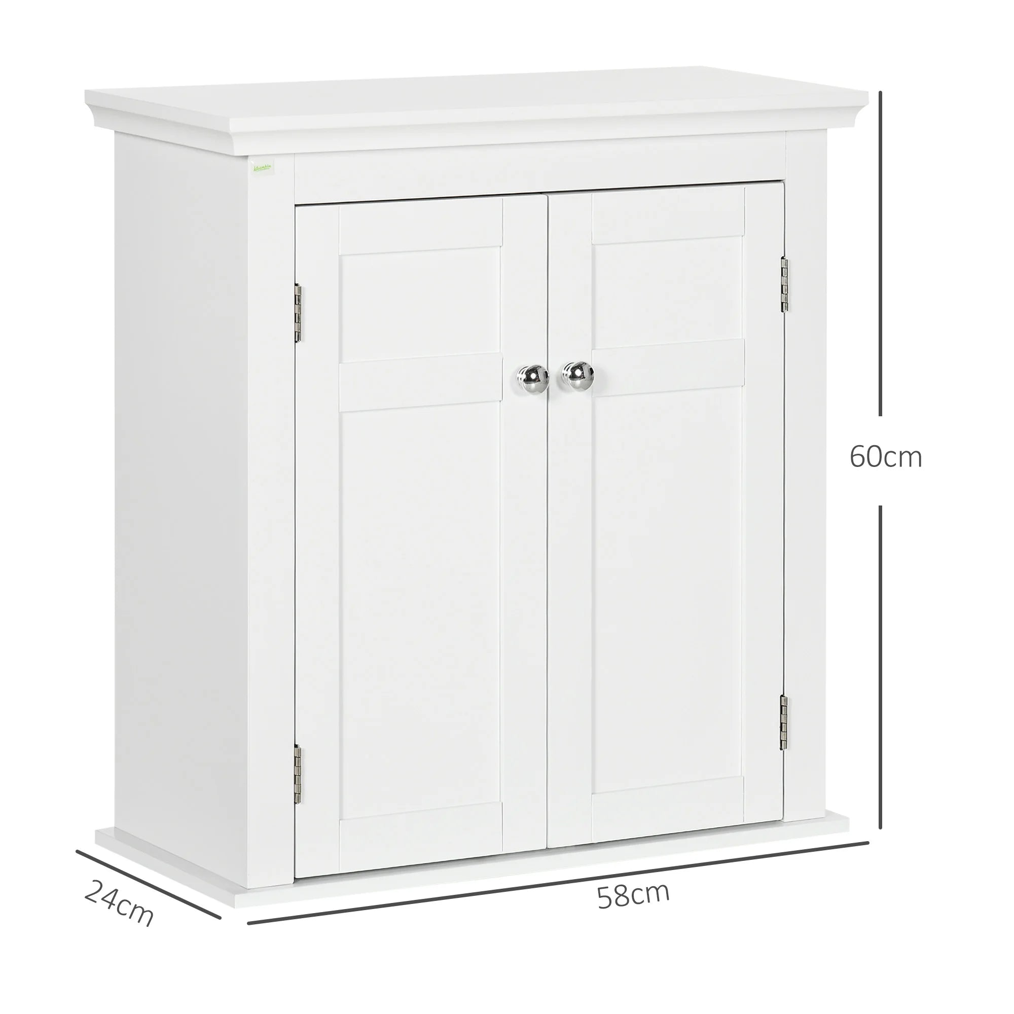Petit meuble de rangement chambre de couleur blanche 58x24x60 cm -