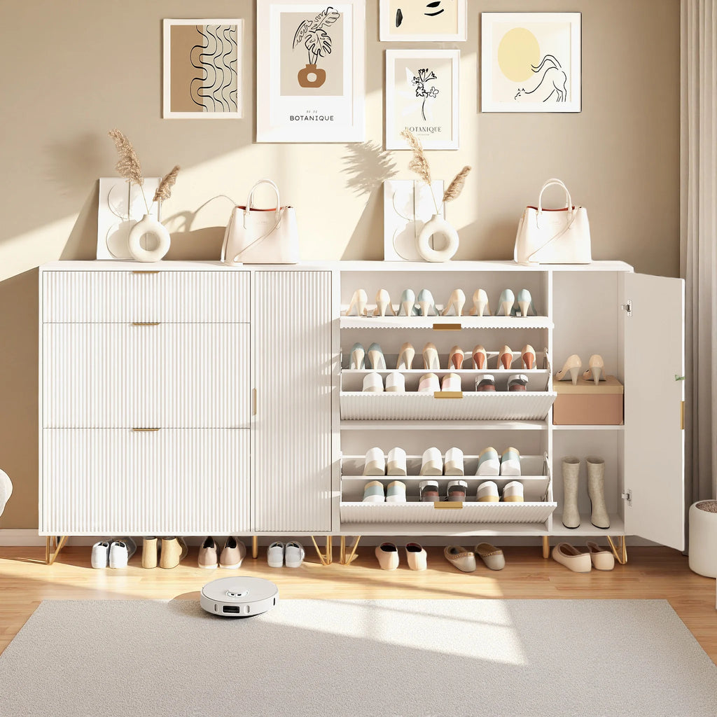 Meuble à chaussure dispositif anti basculement -