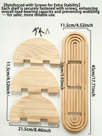 étagère bois ancien 1 pièce bohoo - D