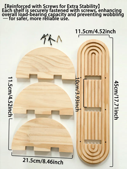 étagère bois ancien 1 pièce bohoo - D
