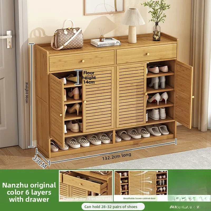 Meuble à chaussure à grande capacité avec tiroirs - 4-132-6-98