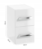 Étagère salle de bain blanche avec tiroirs 30x40x50cm -