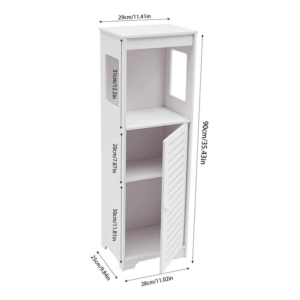 Meuble de rangement pour wc de petite dimensions 28*25*90cm - Blanc Meuble à chaussure