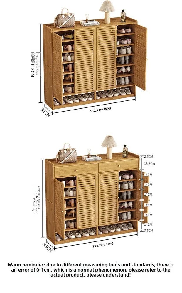 Meuble à chaussure à grande capacité avec tiroirs -