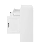 Meuble à chaussure moderne à poignées noires - 75×36×95.5cm -