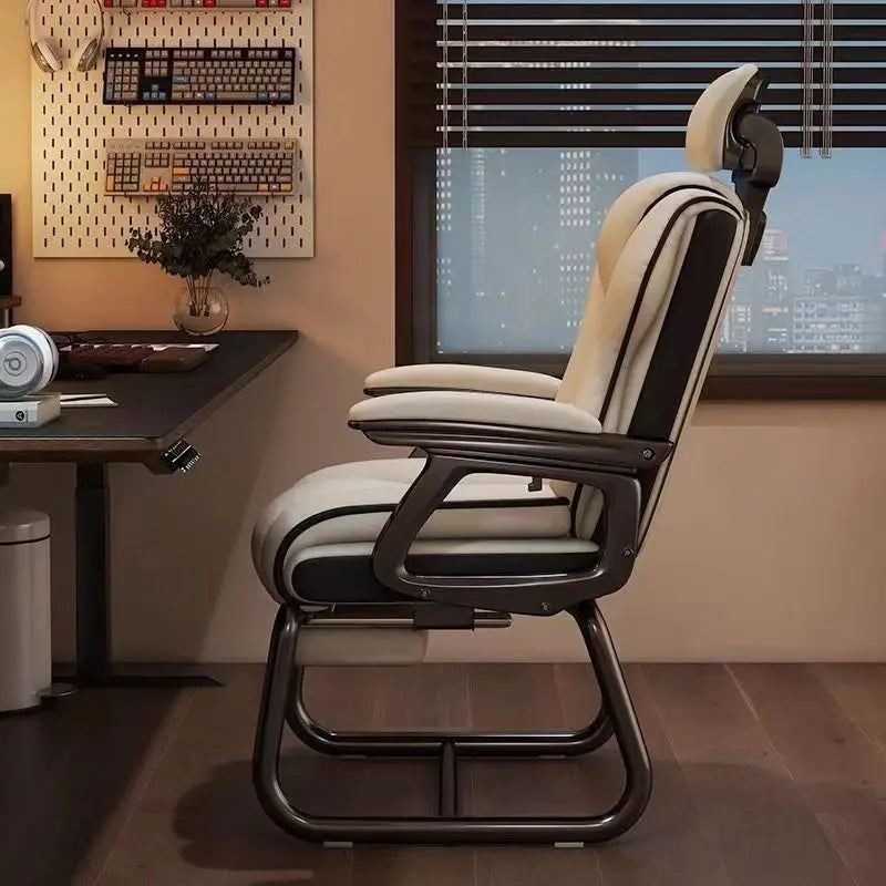 Chaise de bureau sans roues avec fonction inclinable -