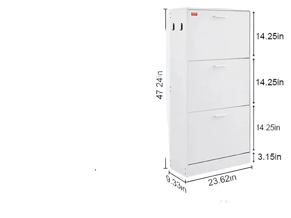 Meuble à chaussure avec tiroirs rabattables autoportants pour sabots et talons - A Meuble à chaussure