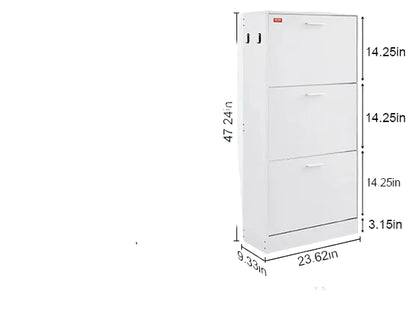 Meuble à chaussure avec tiroirs rabattables autoportants pour sabots et talons - A Meuble à chaussure