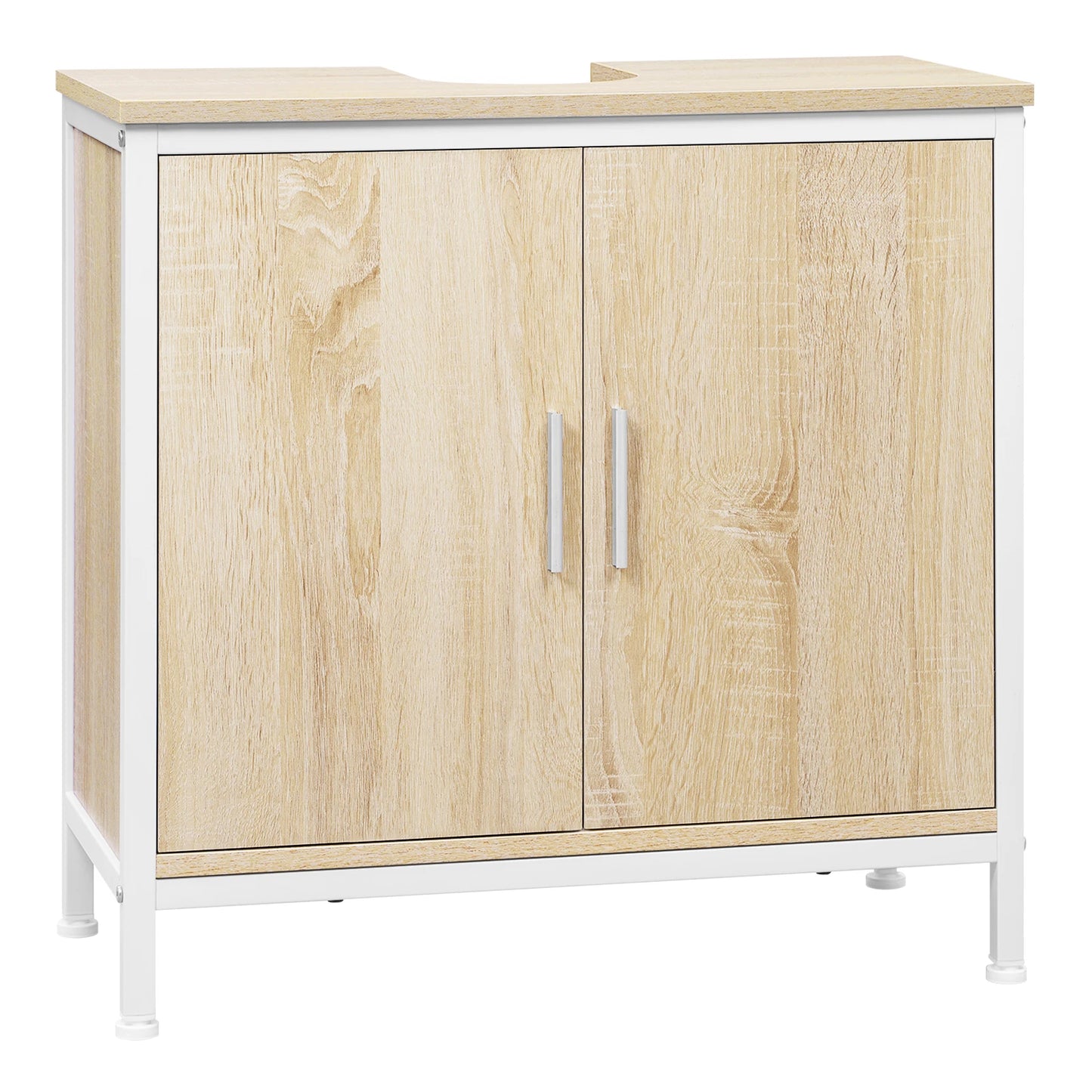 Meuble salle de bain vasque sans lavabo 60x60x30cm - Blanc chêne Meuble salle de bain