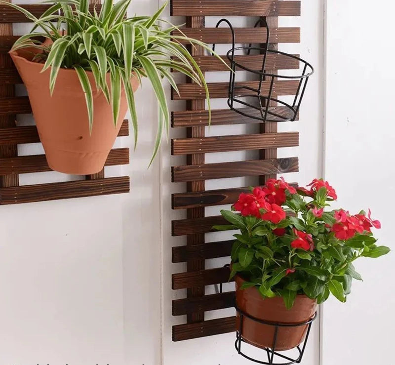 étagère bois plante murale -