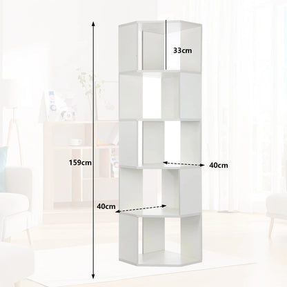 Étagère d'angle blanc à 6 niveaux - Blanc Étagère d'angle