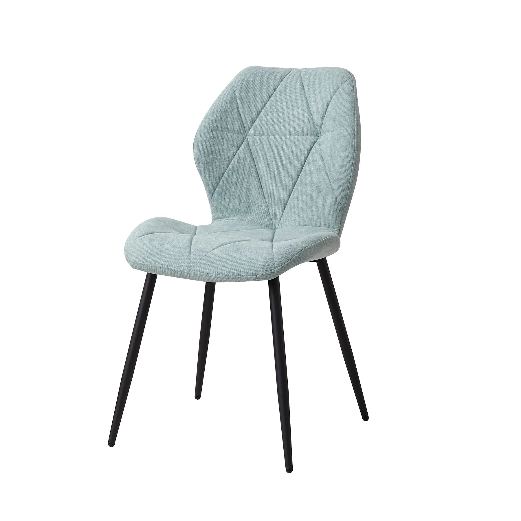 Chaise salle à manger marron / Beige / Vert en lin par lot de 2/4/6 pièces -