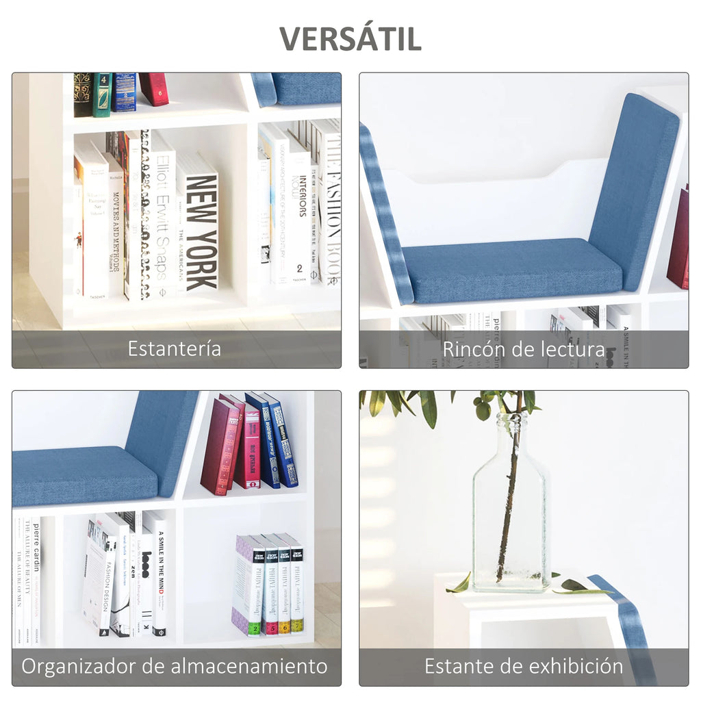 Étagère cube rectangulaire pour livre 102X30X61Cm -