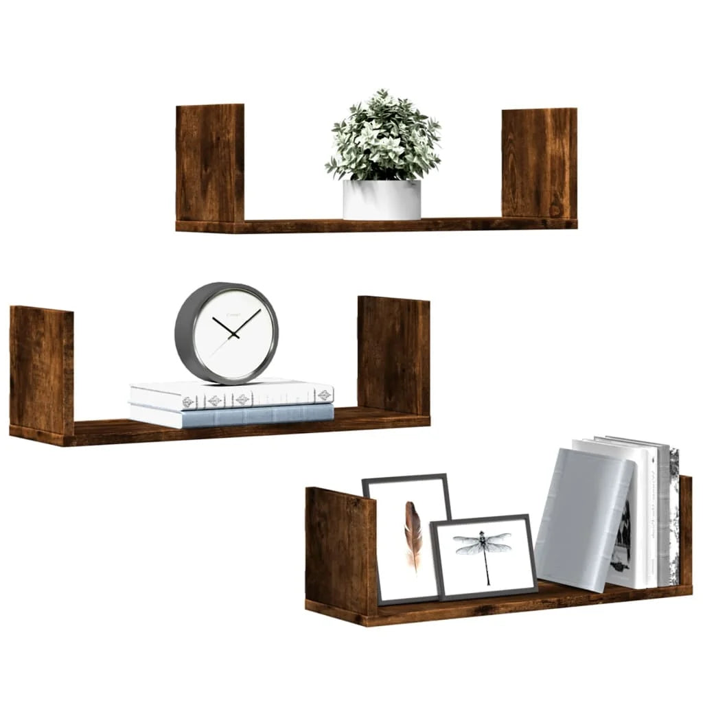 étagère murale livre 3 pcs Blanc 58x18x18 cm -