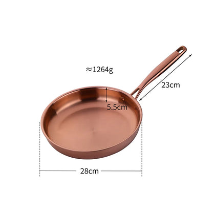 Poêle inox haut de gamme doré - Rose gold