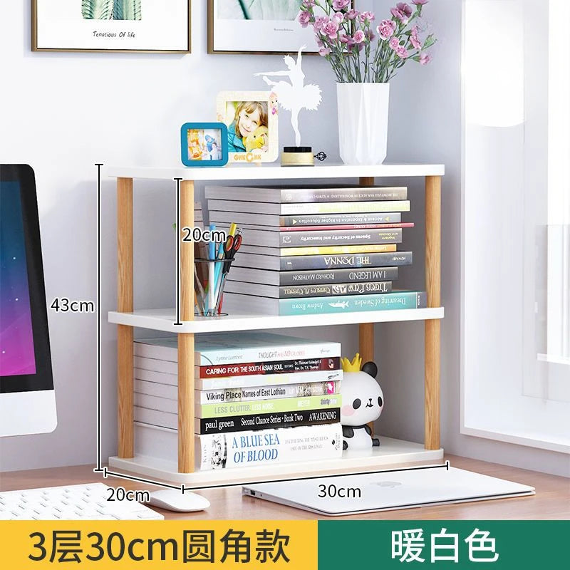 étagère bureau simple avec trois niveaux d'étages - 3 couches 30cm