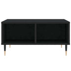 Table basse bois couleur noir - 60x60x30 cm -