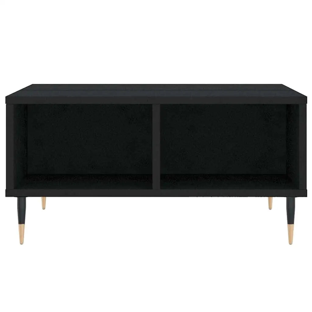 Table basse bois couleur noir - 60x60x30 cm -