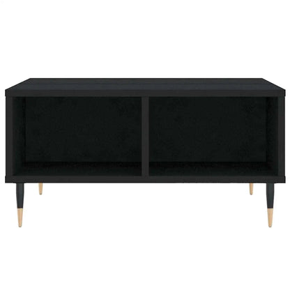 Table basse bois couleur noir - 60x60x30 cm -